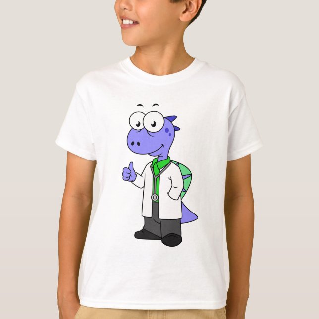 T-shirt Illustration D'Un Médecin Spinosaure. (Devant)