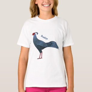 T-shirt Illustration d'un oiseau siamois victime d'un tir