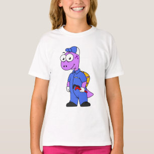 T-shirt Illustration D'Un Plomber Spinosaurus.