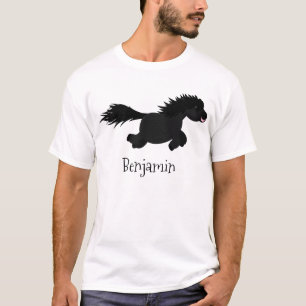 T-shirt Illustration d'un poney de Shetland mignon