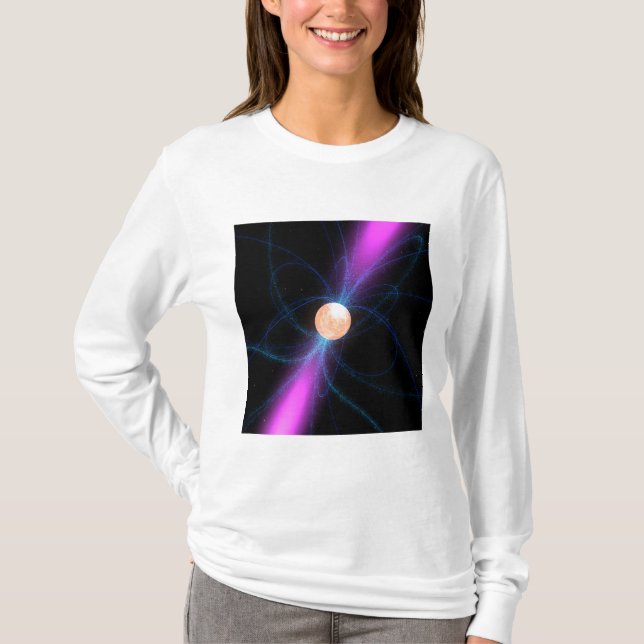 T-shirt Illustration d'un pulsar 2 (Devant)