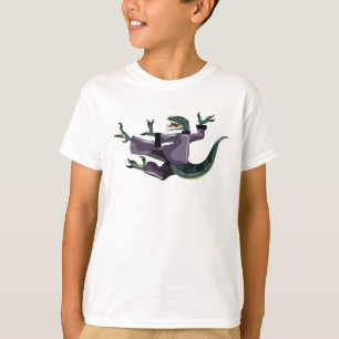 T-shirt Illustration D'Un Rapteur Qui Fait Du Karaté.