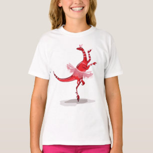 T-shirt Illustration D'Un Raptor Danseur Ballerina.