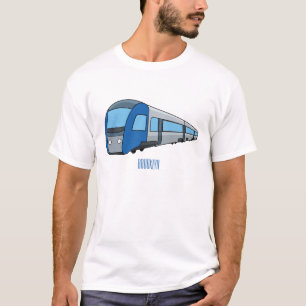 T-shirt Illustration d'un train électrique