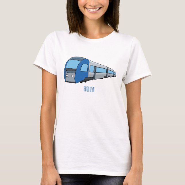 T-shirt Illustration d'un train électrique (Devant)