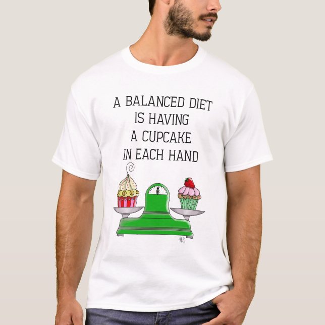 T-shirt Illustration d'une alimentation équilibrée (Devant)