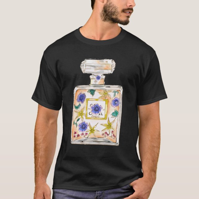T-shirt Illustration d'une bouteille de parfum de concepte (Devant)
