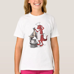 T-shirt Illustration D'Une Cuisine De Chef Tyrannosaurus R