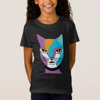 Illustration d'une femme de chat colorée