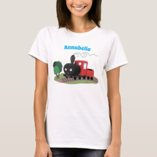 T-shirt Illustration d'une locomotive à vapeur mûre