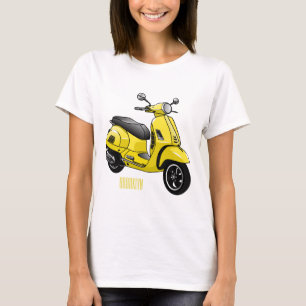 T-shirt Illustration d'une moto cyclable