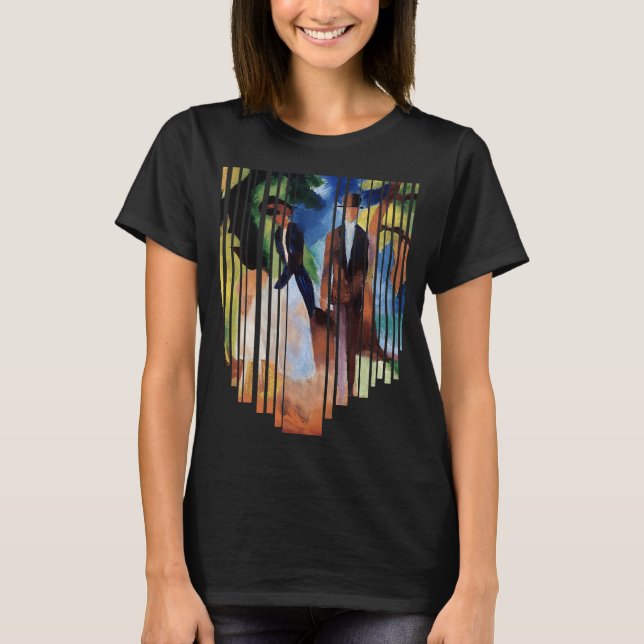 T-shirt Illustration d'une peinture sur le lac Bleu août (Devant)