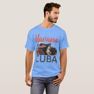 T-shirt Illustration d'une voiture de rue de La Havane à 