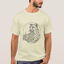 Illustration élégante de guépard – Design cercle f