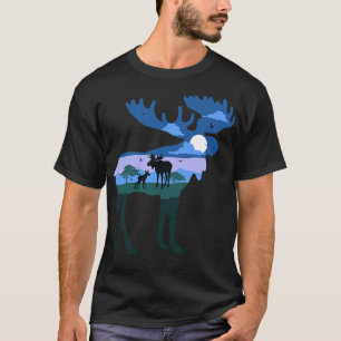 T-shirt Illustration Elk Suède
