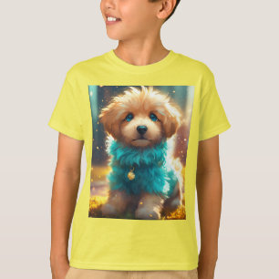T-shirt Illustration exquise de chiot mignon