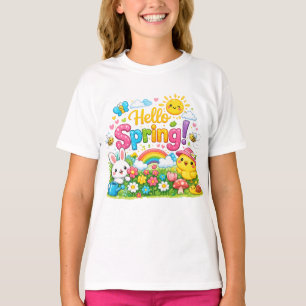 T-shirt Illustration fantaisiste "Bonjour le Printemps" av