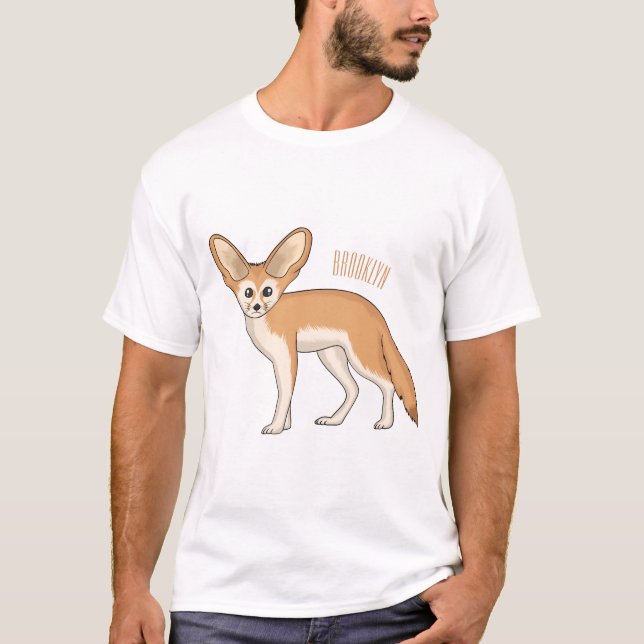 T-shirt Illustration Fennec fox (Devant)