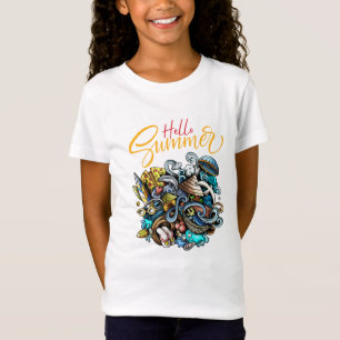 T-Shirt Illustration festive multicolore colorée