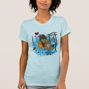 T-shirt Illustration fraîche d'oiseaux
