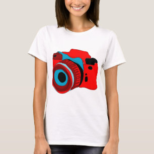 T-shirt Illustration géniale de graphique d'appareil-phot