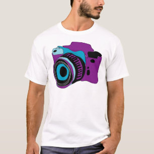 T-shirt Illustration géniale de graphique d'appareil-phot