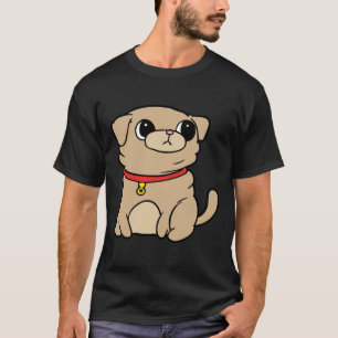 T-shirt Illustration graphique de géant chien carlin 214