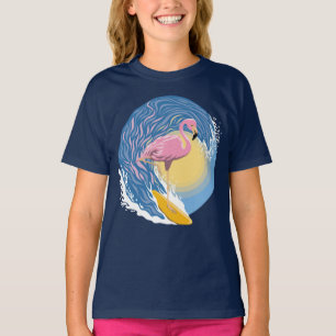T-shirt Illustration graphique du Flamant rose de navigati