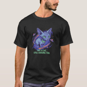 T-shirt Illustration humoristique de chat Sphynx alien sci
