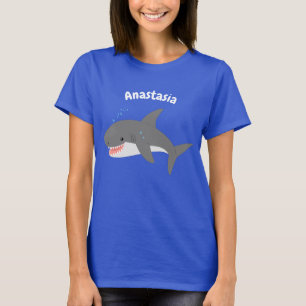 T-shirt Illustration joyeuse du grand requin blanc