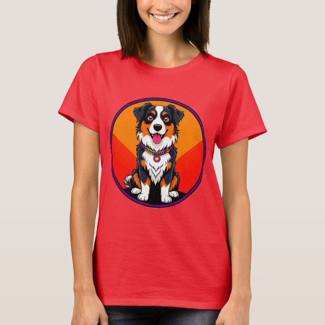 T-shirt Illustration Joyful Cartoon Dog (Devant)