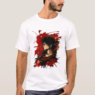 T-shirt Illustration Luffy dynamique avec équipage dans An