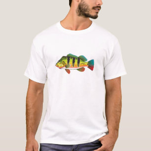 T-shirt Illustration lumineuse basse de Gamefish d'océan
