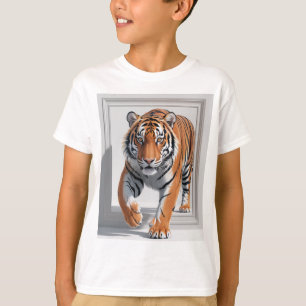T-shirt Illustration majestueuse de tigre 3D   Hyper-réali
