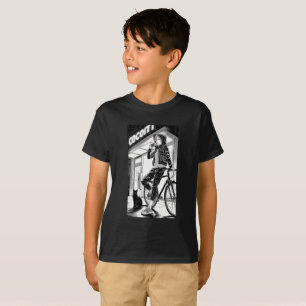 T-shirt Illustration Manga Monochrome - Fille Cyberpunk