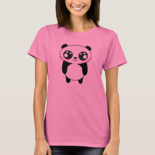 T-shirt Illustration mignonne d'ours panda