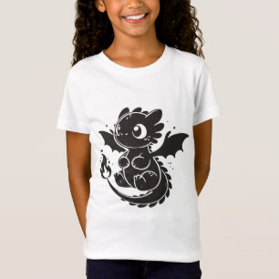T-shirt illustration minimaliste de dragon mignon 
