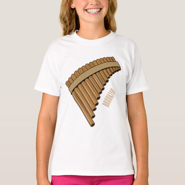T-shirt Illustration Pan flûte / panpipes (Devant)