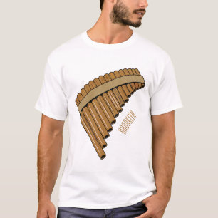T-shirt Illustration Pan flûte / panpipes