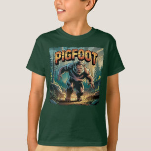 T-shirt Illustration Pigfoot Combo Créature Drôle