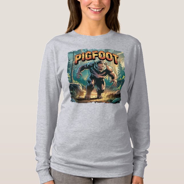 T-shirt Illustration Pigfoot Combo Créature Drôle (Devant)