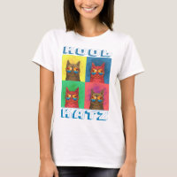Illustration Pop Art de chats cool portant des lun