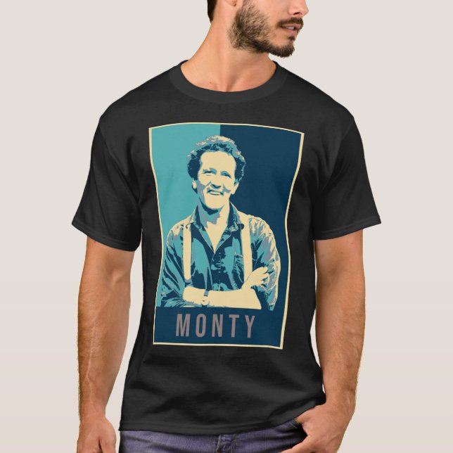T-shirt Illustration Pop Art Monty Don TV Presenter Garden (Devant)