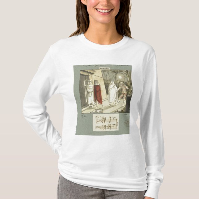 T-shirt Illustration pour la cannelure magique de Mozart (Devant)