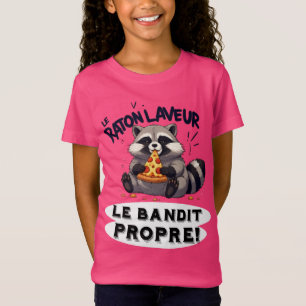 T-Shirt Illustration Raton Laveur Humour  Le Bandit Propre