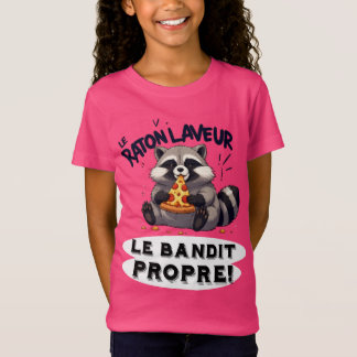 T-Shirt Illustration Raton Laveur Humour  Le Bandit Propre