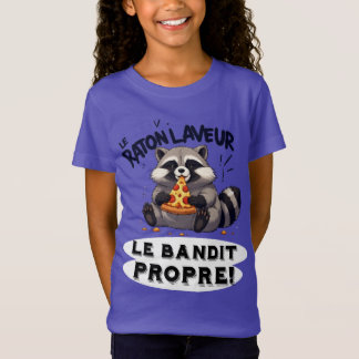 T-Shirt Illustration Raton Laveur Humour  Le Bandit Propre