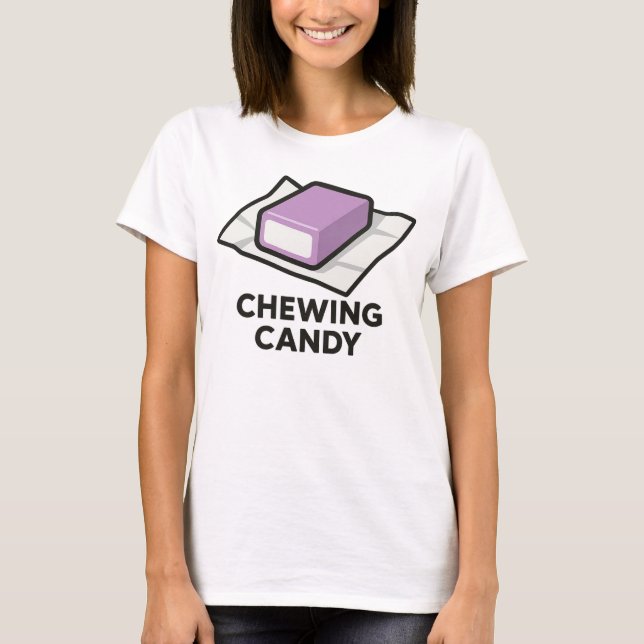 T-shirt Illustration Retro Chewing Candy (Devant)