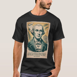 T-shirt Illustration rétro du quatrième président James Ma