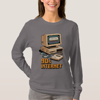 T-shirt Illustration Rétro Ordinateur Internet Années 90 –